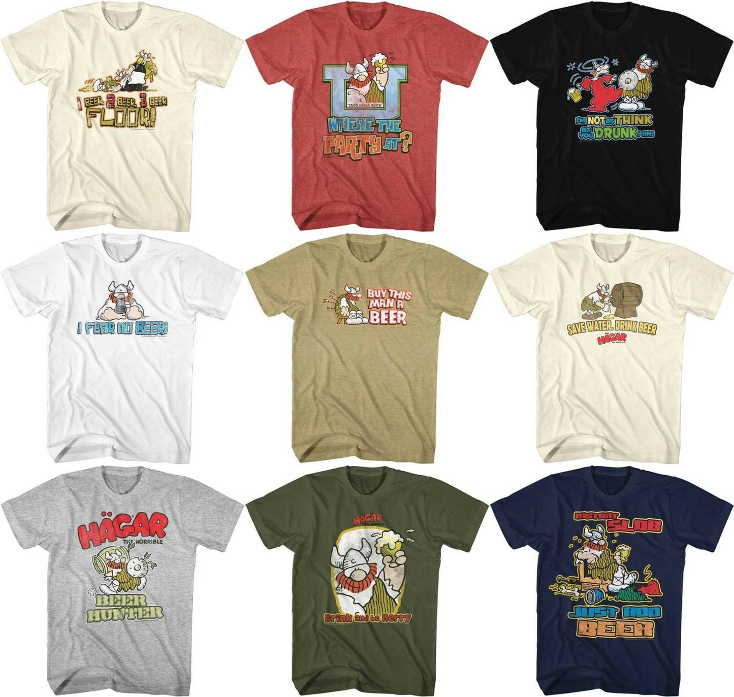 Pre-Sell Hagar The Horrible Cartoon Licensed T-shirt