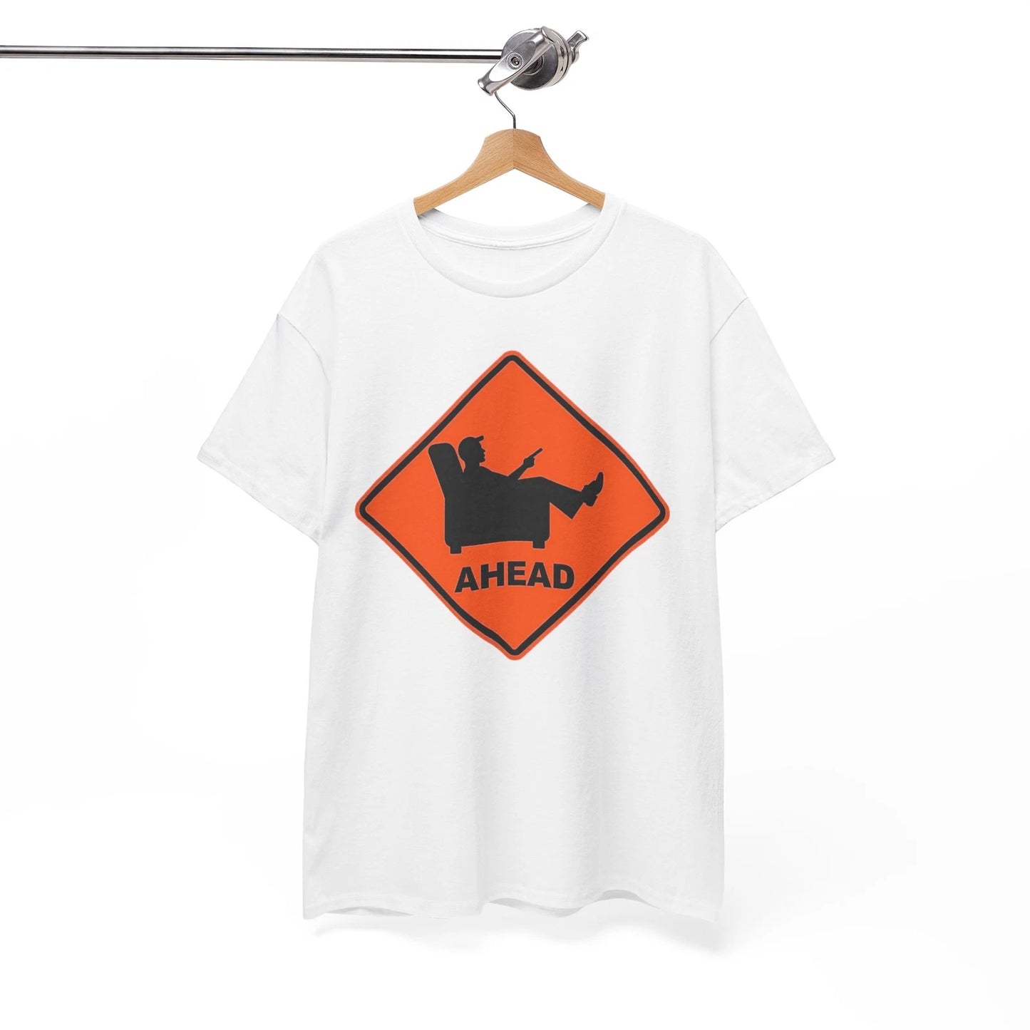 Funny Recliner Road Sign T-Shirt Couch Potato Humor Tee Lazy Mode Activated