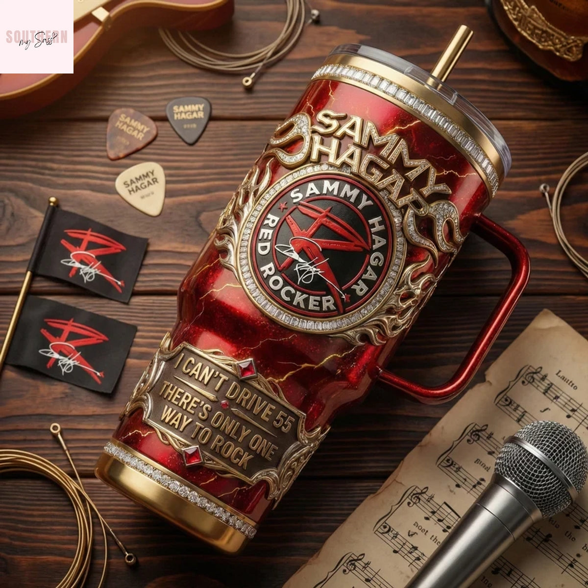 Sammy Hagar Red Rocker Tumbler