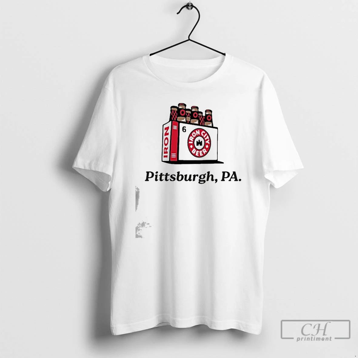 Premium Pittsburgh Brewing Iron City 6 Pack T Shirts