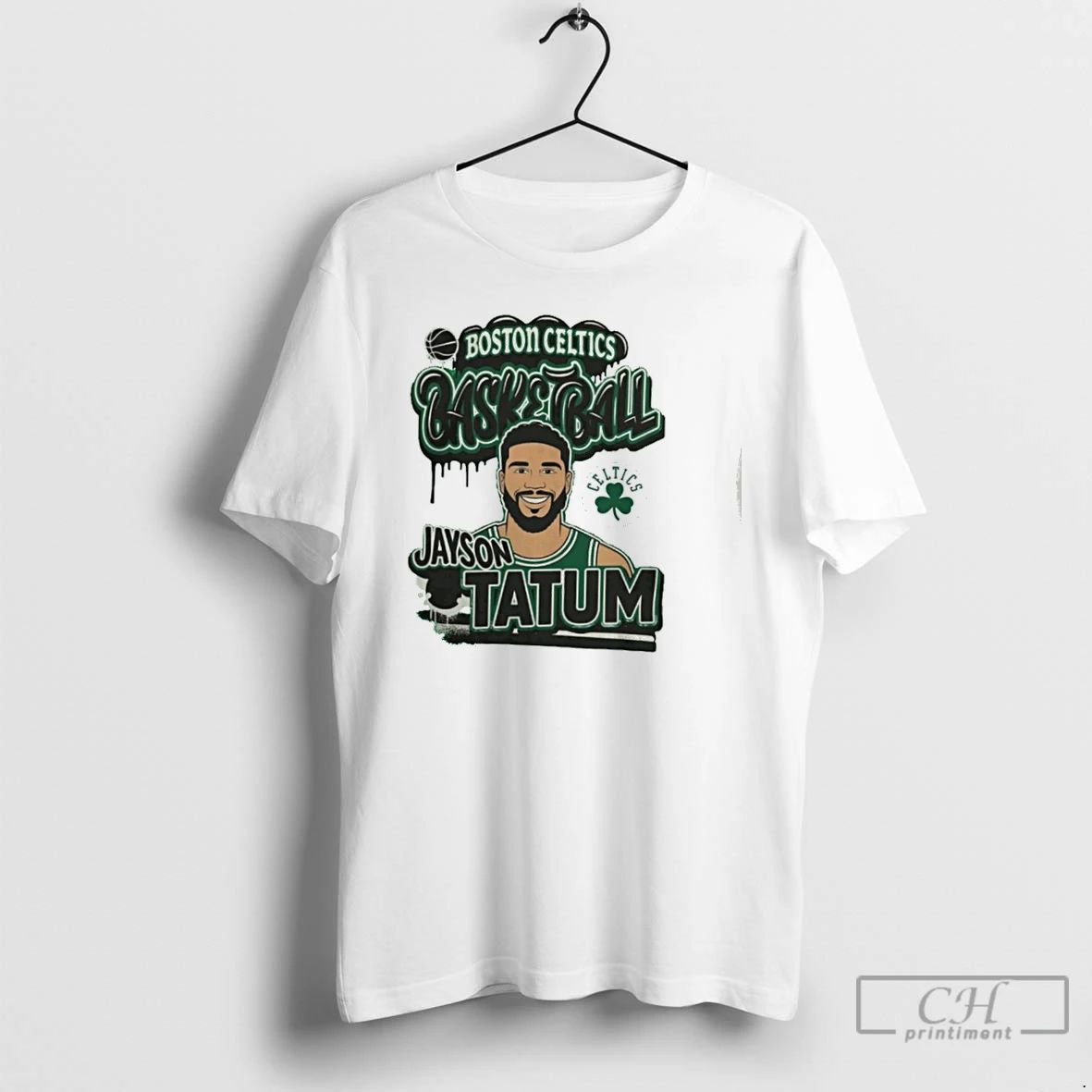 Premium Boston Celtics Jayson Tatum Basketball Cartoon Graphic T Shirts