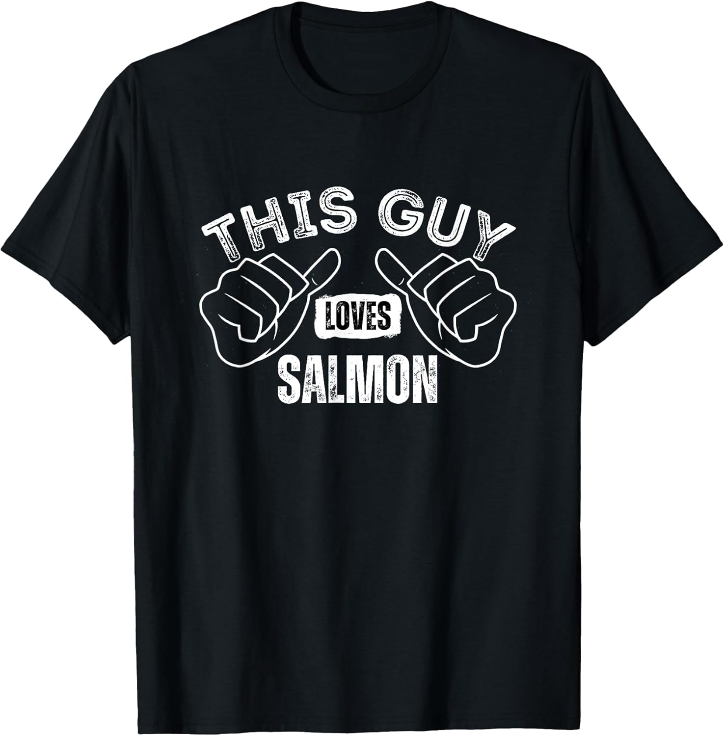 I Love Salmon Funny Text Merch