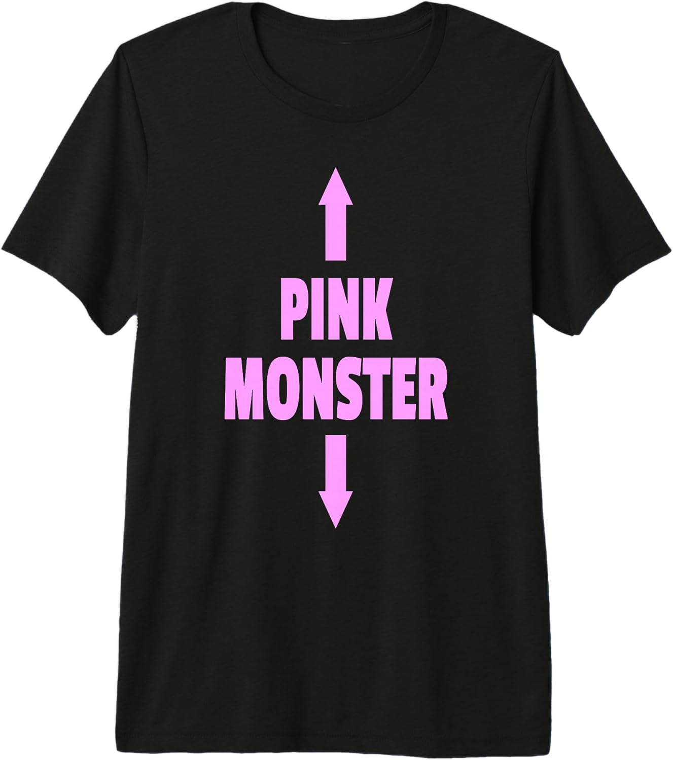 Pink Monster up and down arrow