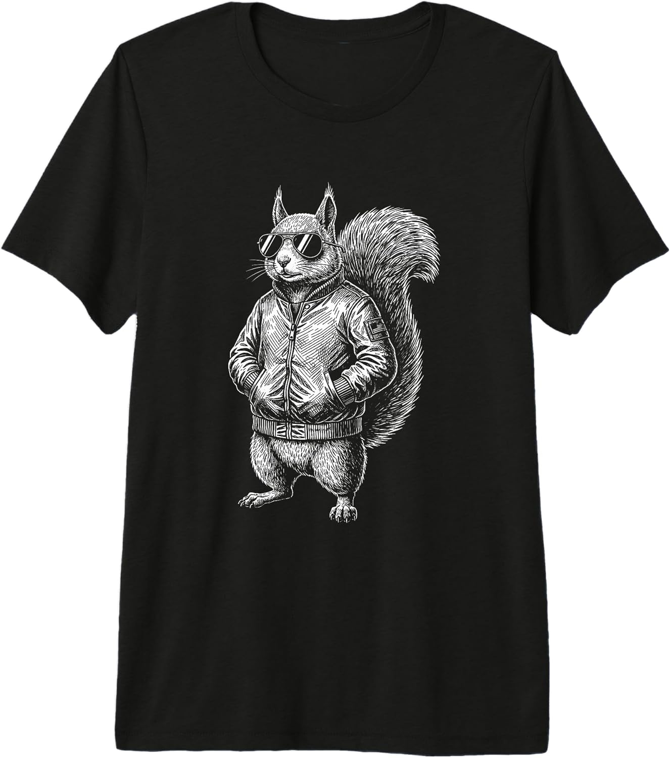 Urban Squirrel Fashion Line Art