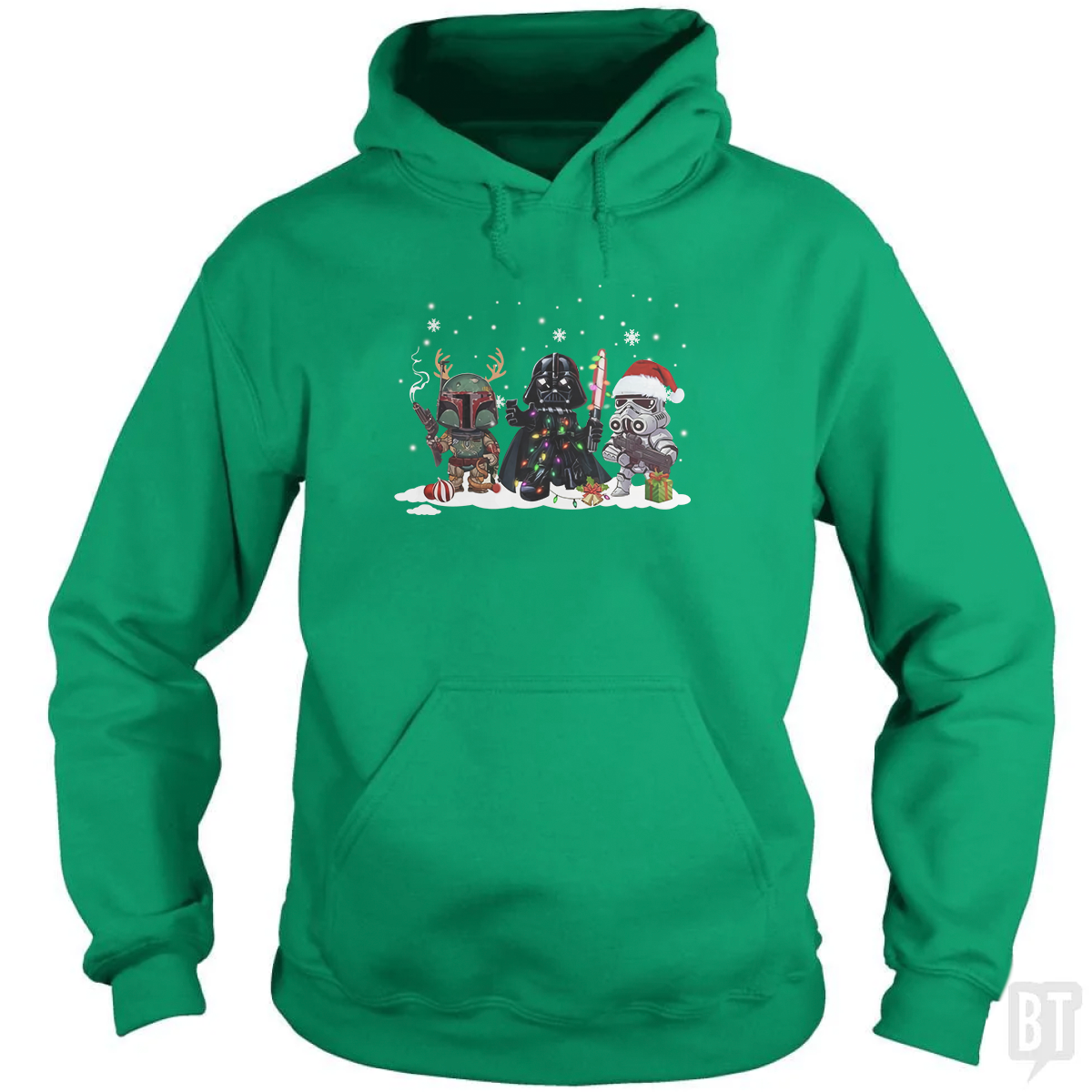 Boba Fett Darth Vader Stormtrooper Christmas Santa Hoodie