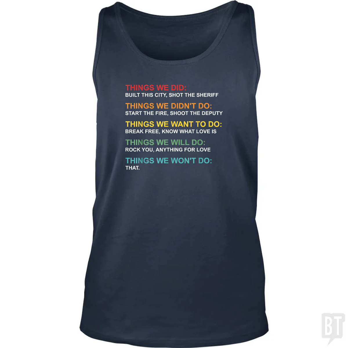 Things We Did Tank Top