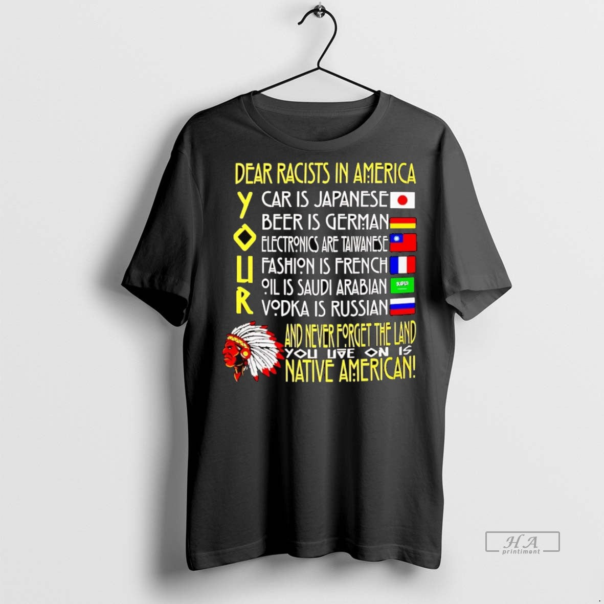 Official Trendy Dear Racists In America And Never Forget The Land Native American Tee Sweater