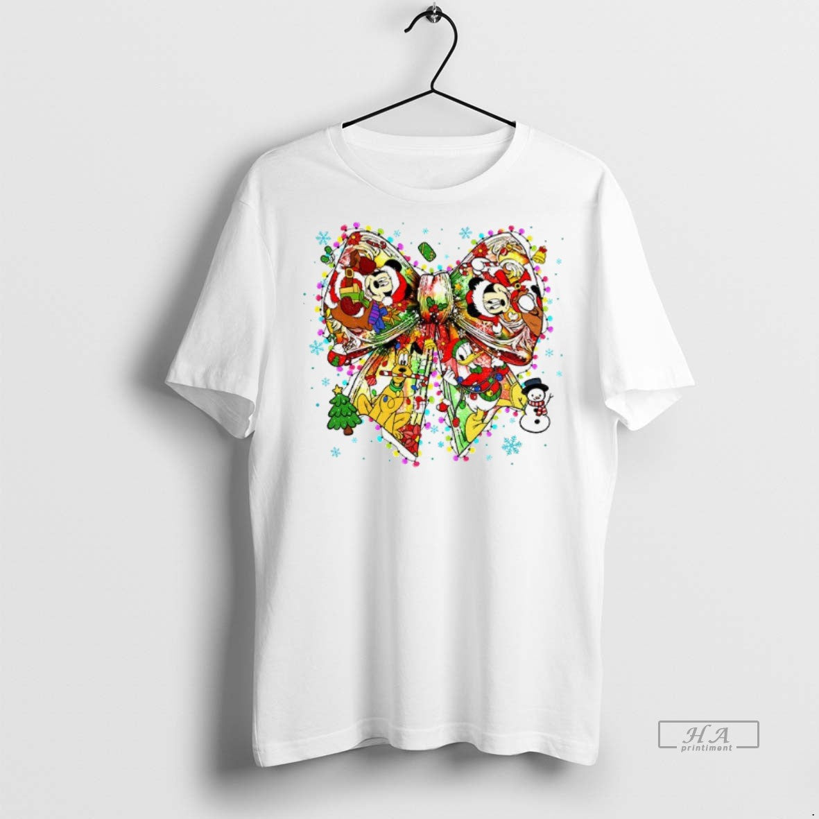 Official Trendy Mouse And Friends Christmas Coquette Bow Merry Christmas 2025 Tee Sweater
