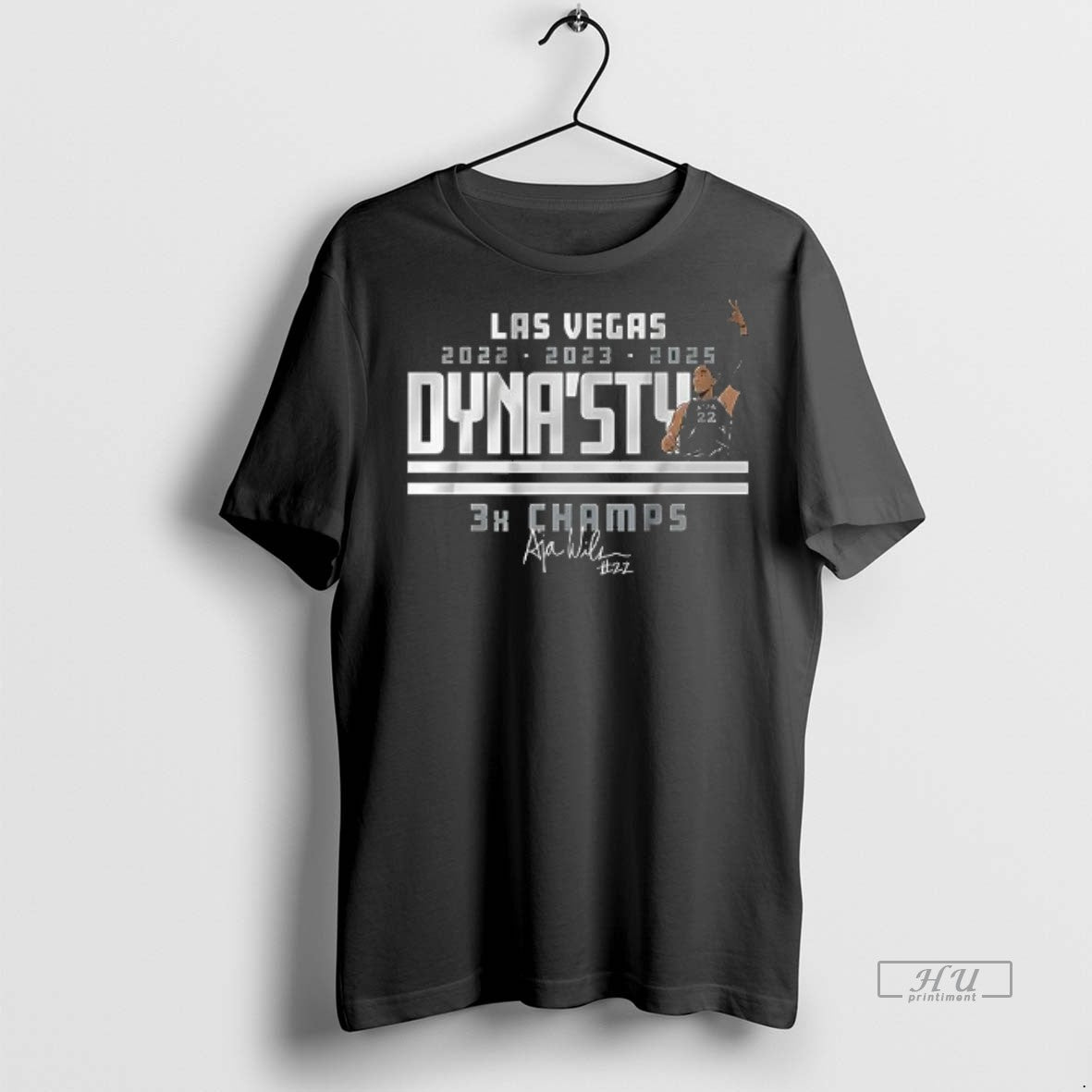 Officials Aja Wilson Dynasty 3x Champs Tee Shirt Sweater