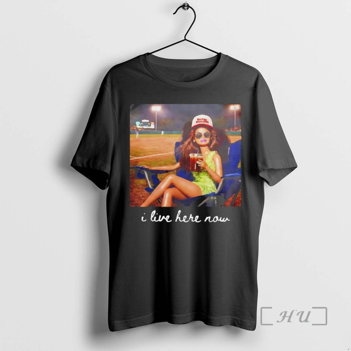 Officials Barbie Doll Drinking Iced Coffee I Live Here Now Photo Premium T Shirts Sweater