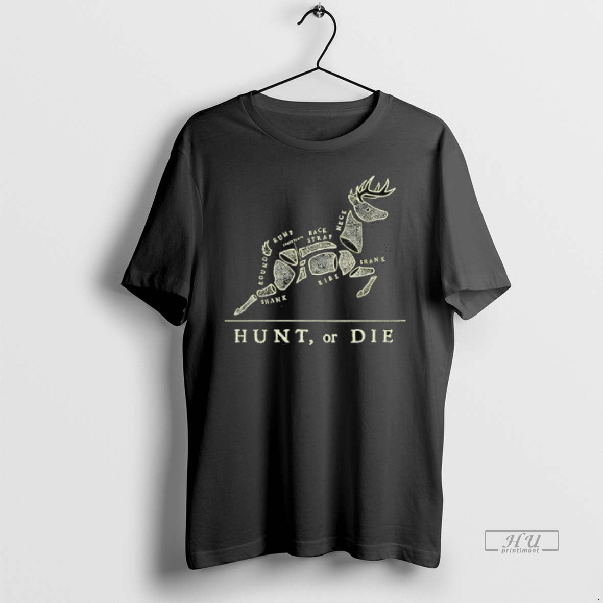 Officials Hunt Or Die Round Rump Back Strap Neck Tee Shirt Sweater