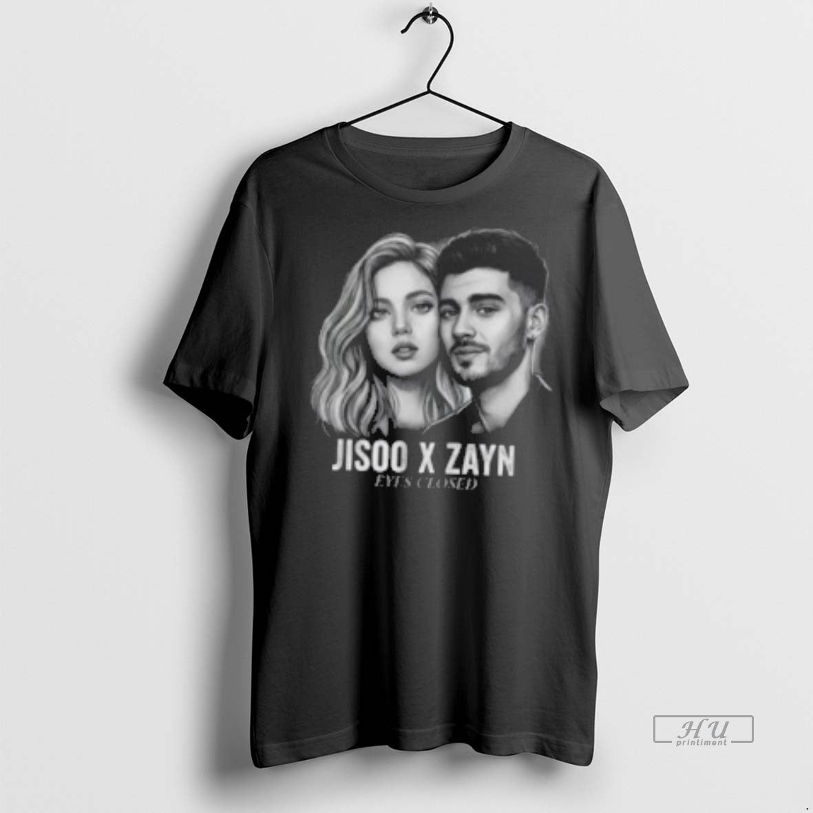 Officials Jisoo X Zayn Eyes Closed Tee Shirt Sweater