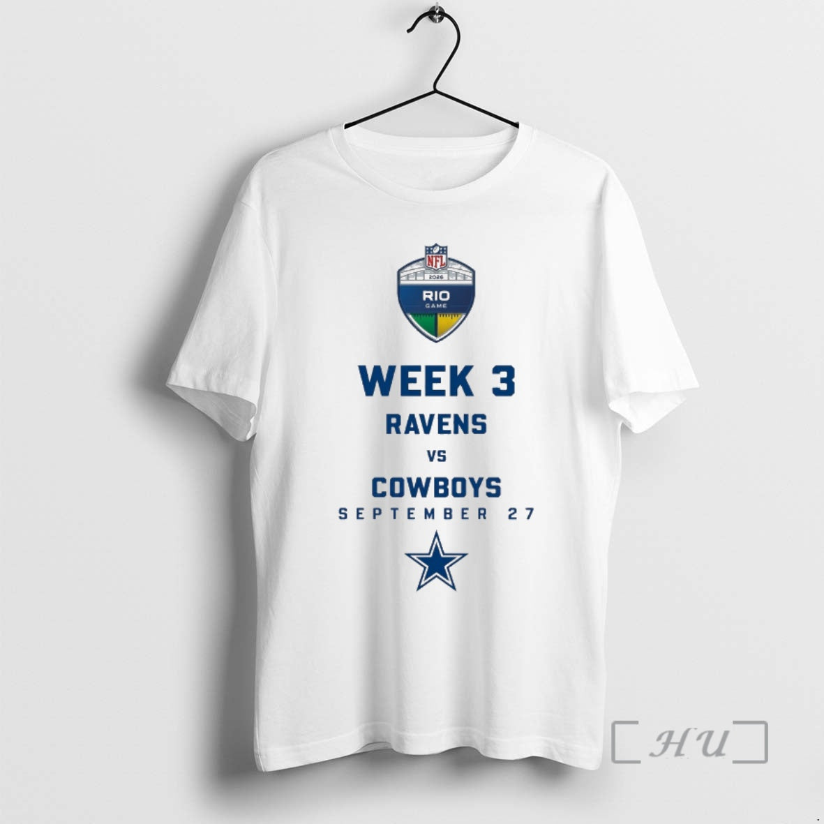 Officials Nfl Rio Game Week 3 Ravens Vs Cowboys September 27 Logos Premium T Shirts