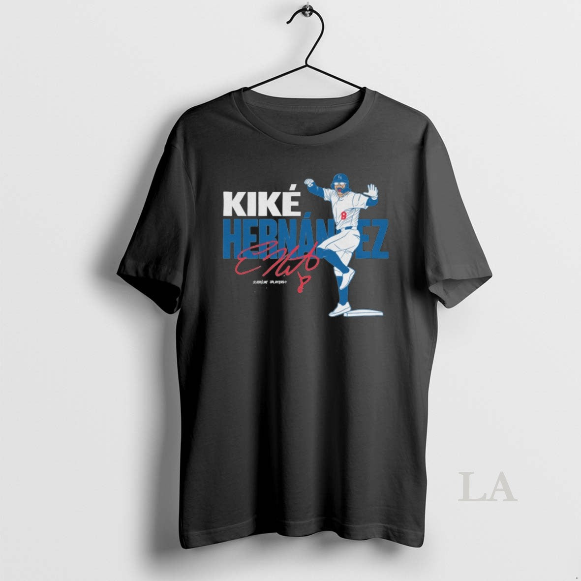Original Kike Hernandez Los Angeles Dodgers Mlb Slash Line Signature Painting