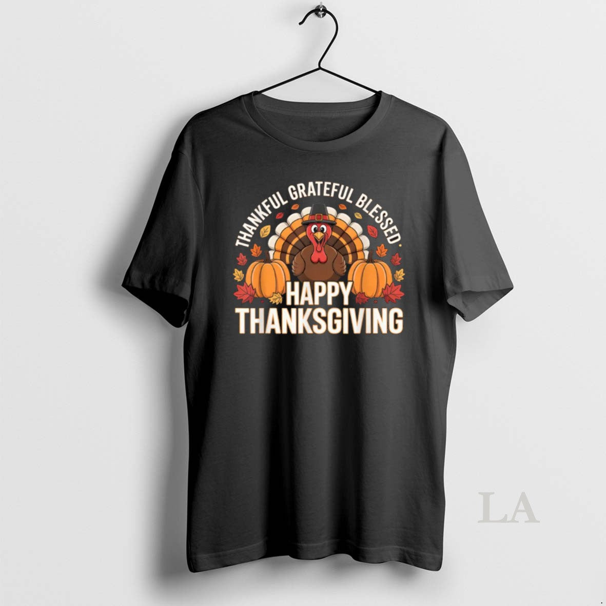 Original Thankful Grateful Blessed Happy Thanksgiving Pumpkin Turkey