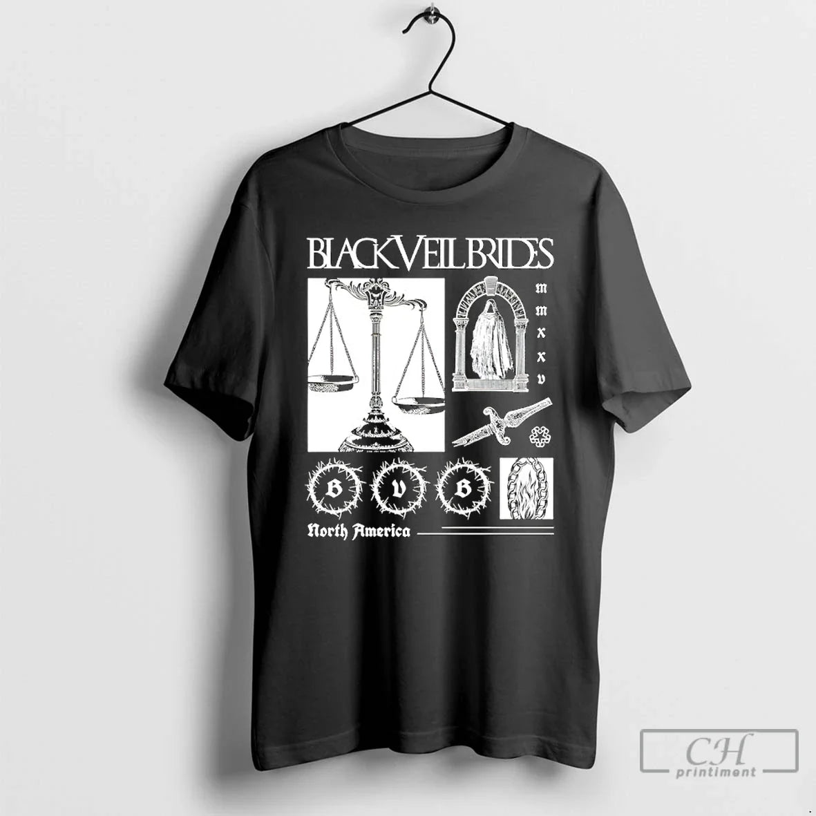 Premium Black Veil Brides Scaled Of Justice T Shirts