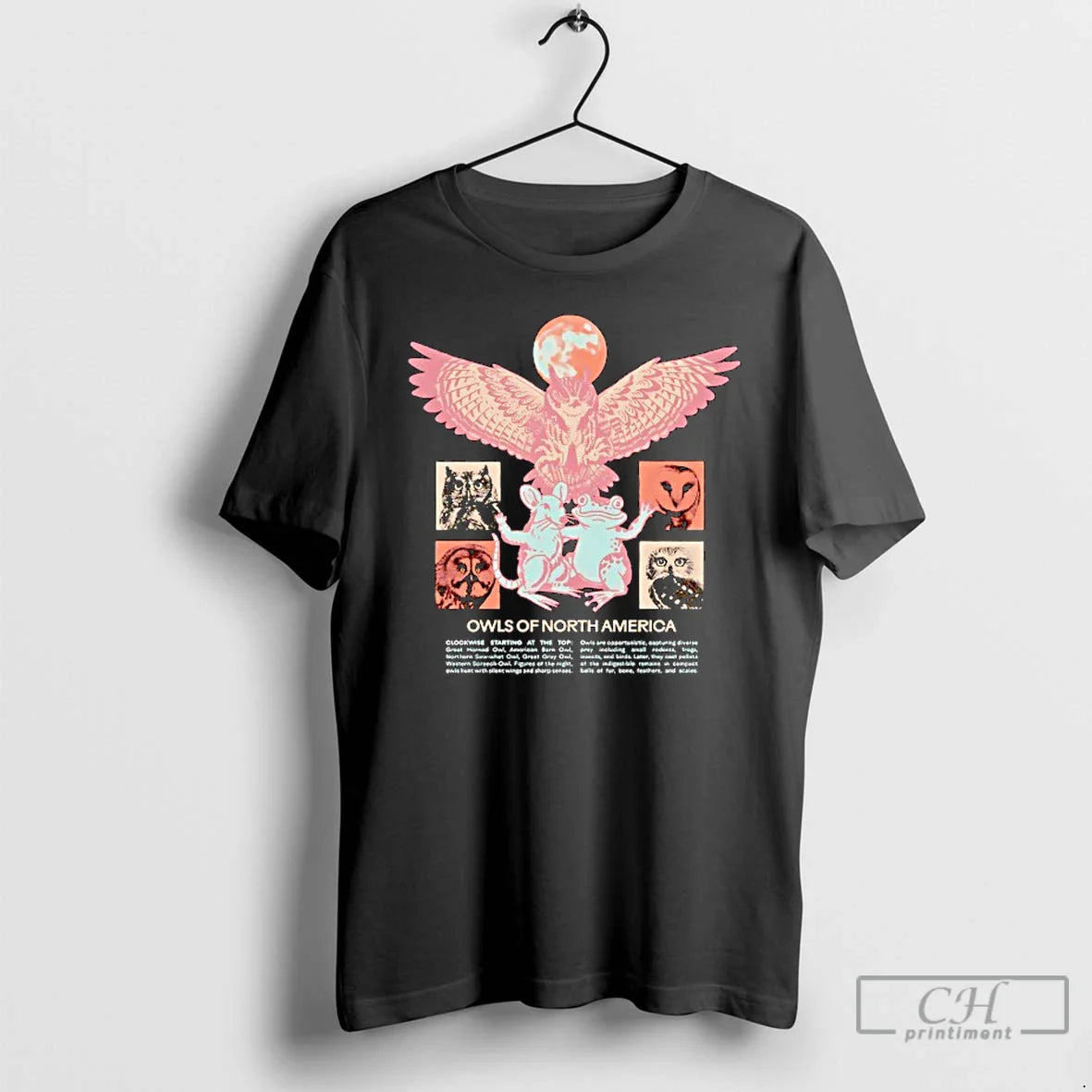 Premium Owls Of North America Clockwise Starting At The Top T Shirts