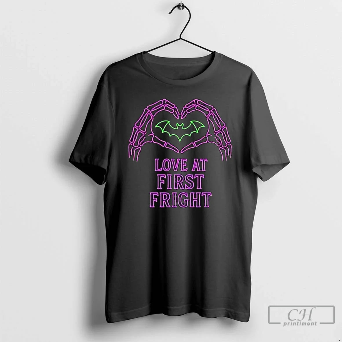 Premium Skeleton Hand X Bat Love At First Fright Long Sleve T Shirts