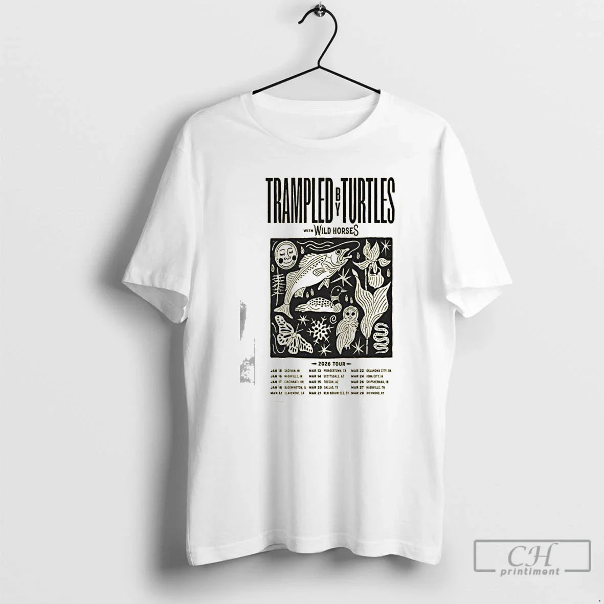 Premium Trampled By Turtles With Wild Horses 2026 Tour T Shirts
