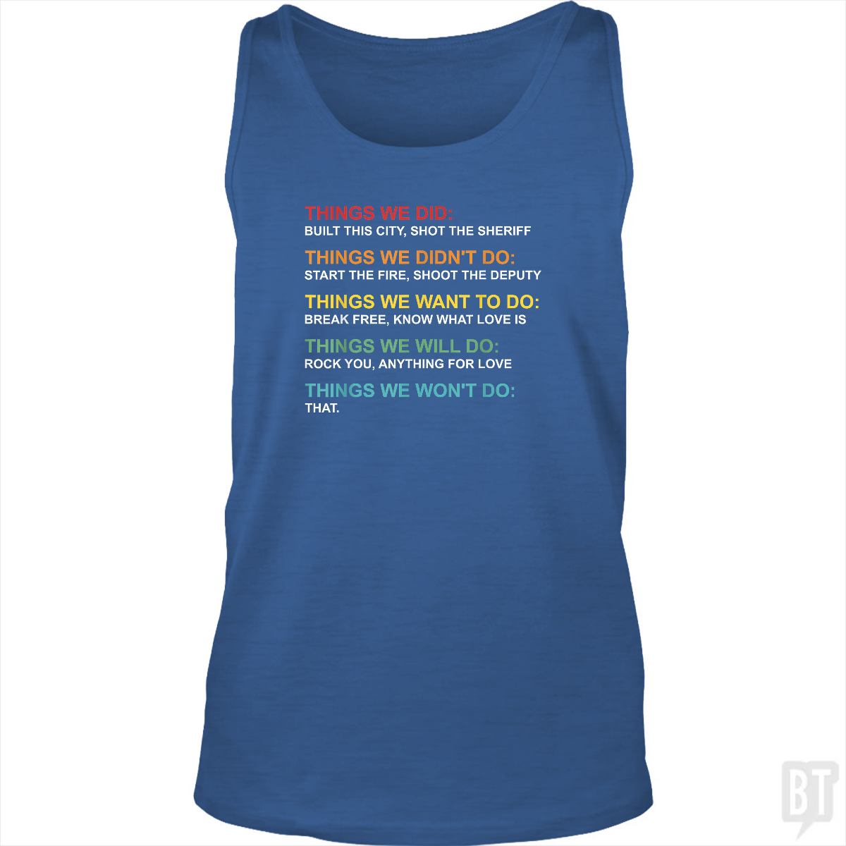 Things We Did Tank Top