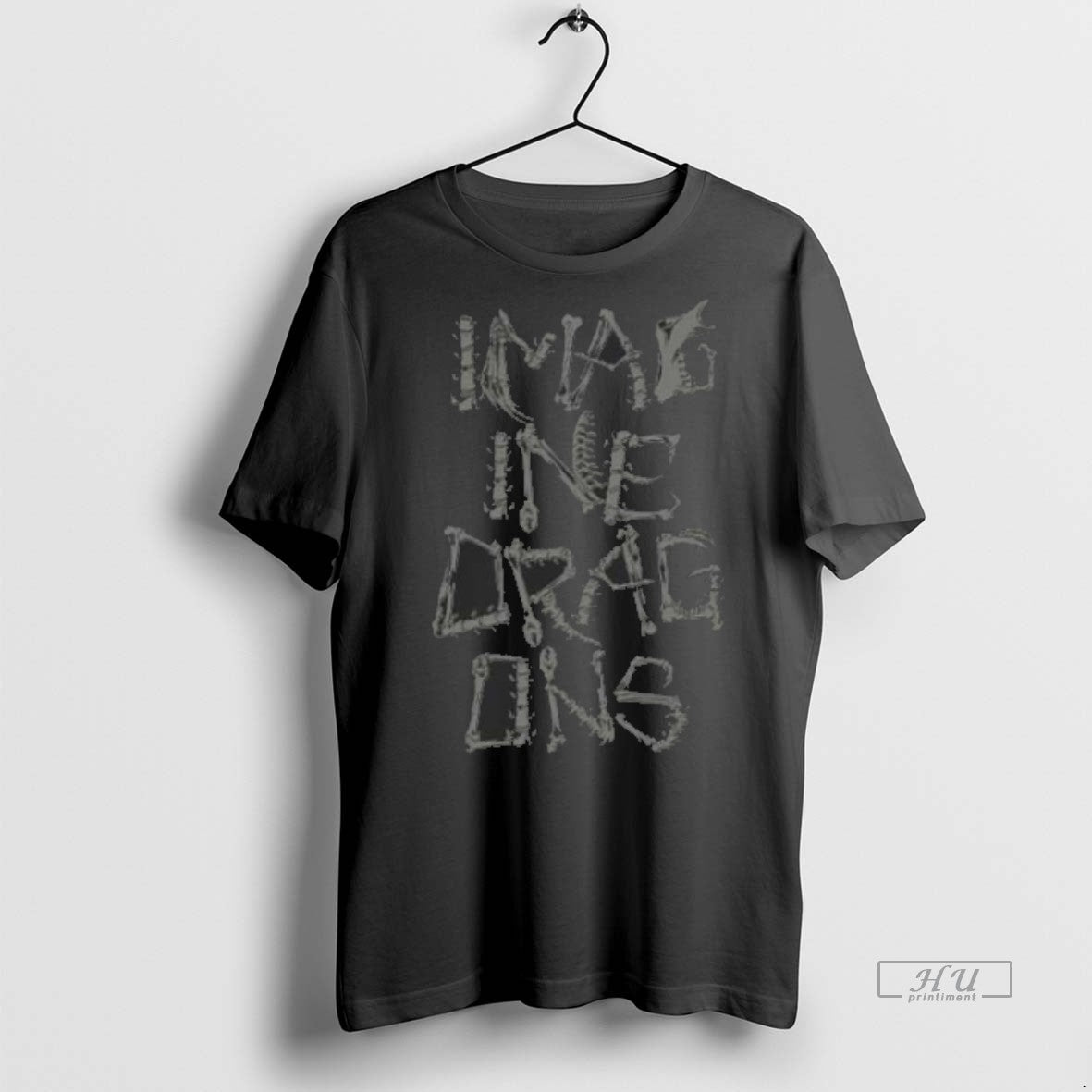 Viral 2025 Imagine Dragons Bones Letter Tee Shirt Sweater