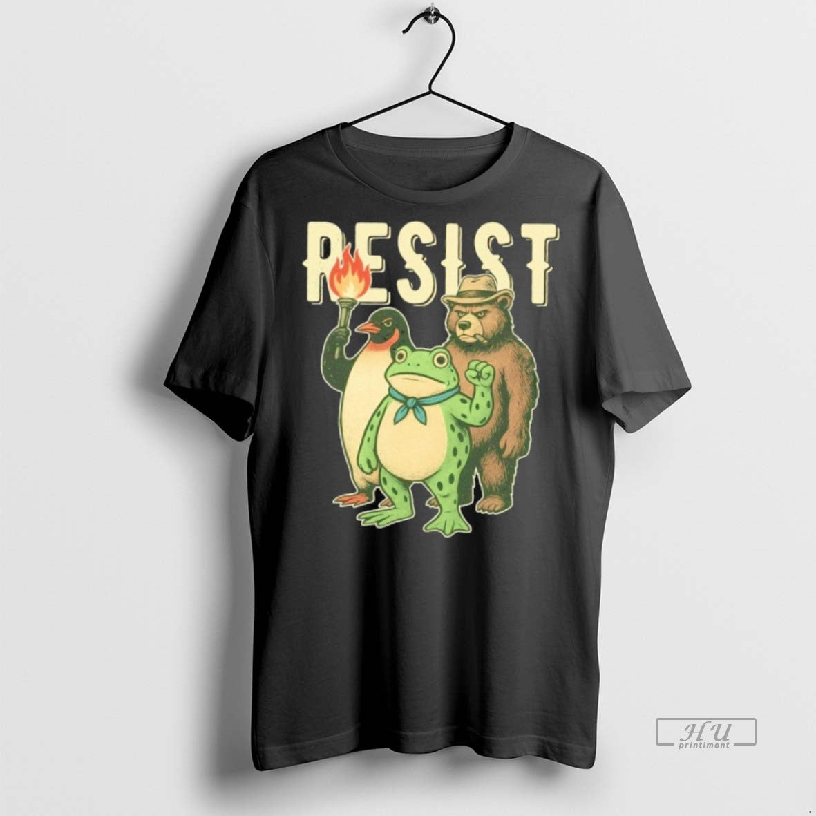Viral Resist Penguin And Frog And Bear Tee Shirt Sweater