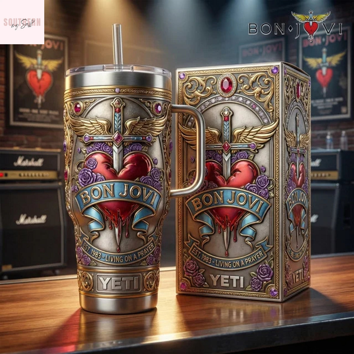 Bon Jovi Livin On A Prayer Tumbler