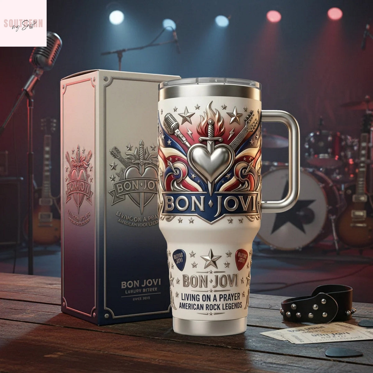 Bon Jovi Living On A Prayer American Rock Legends Tumbler