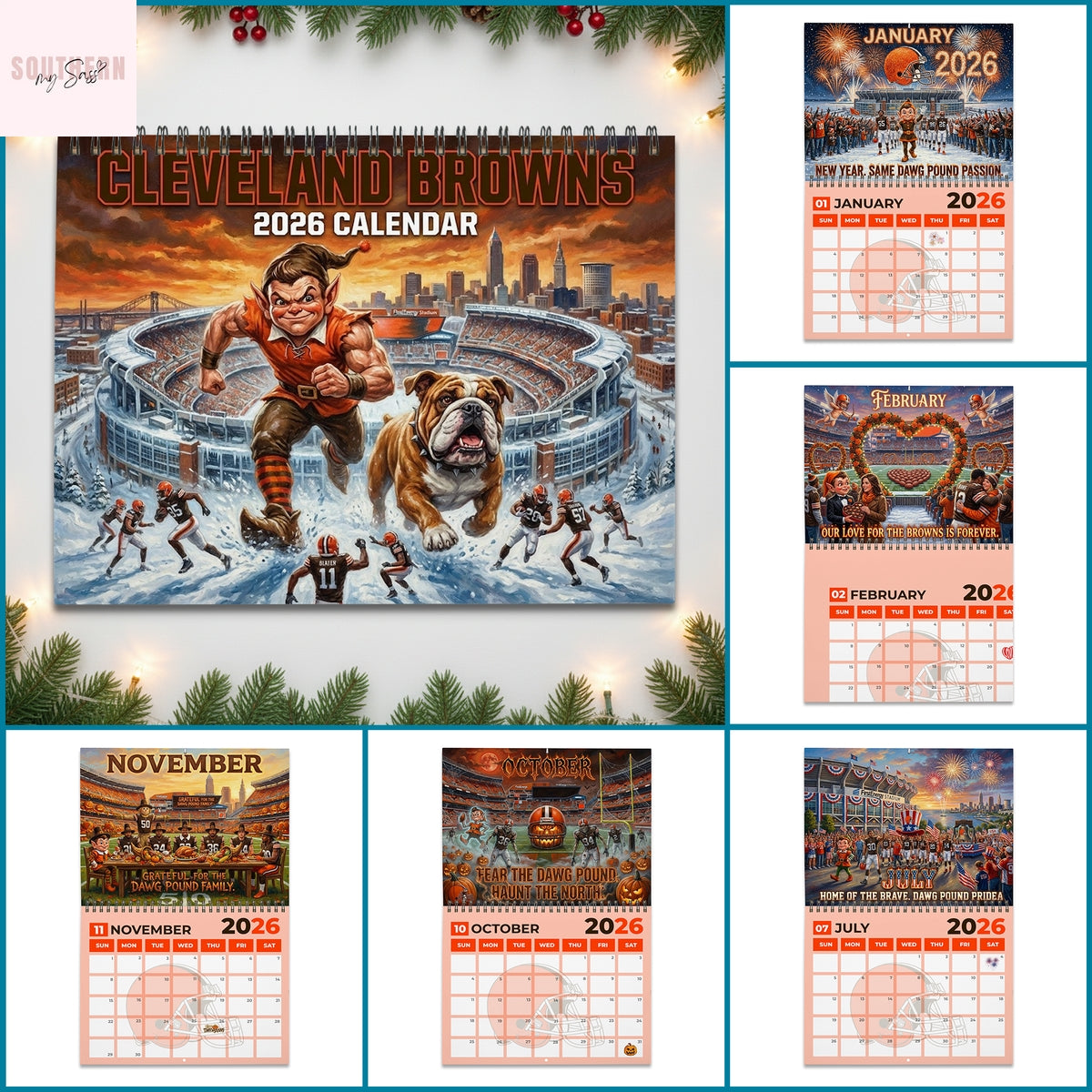 Cleveland Browns 2026 Wall Calendar