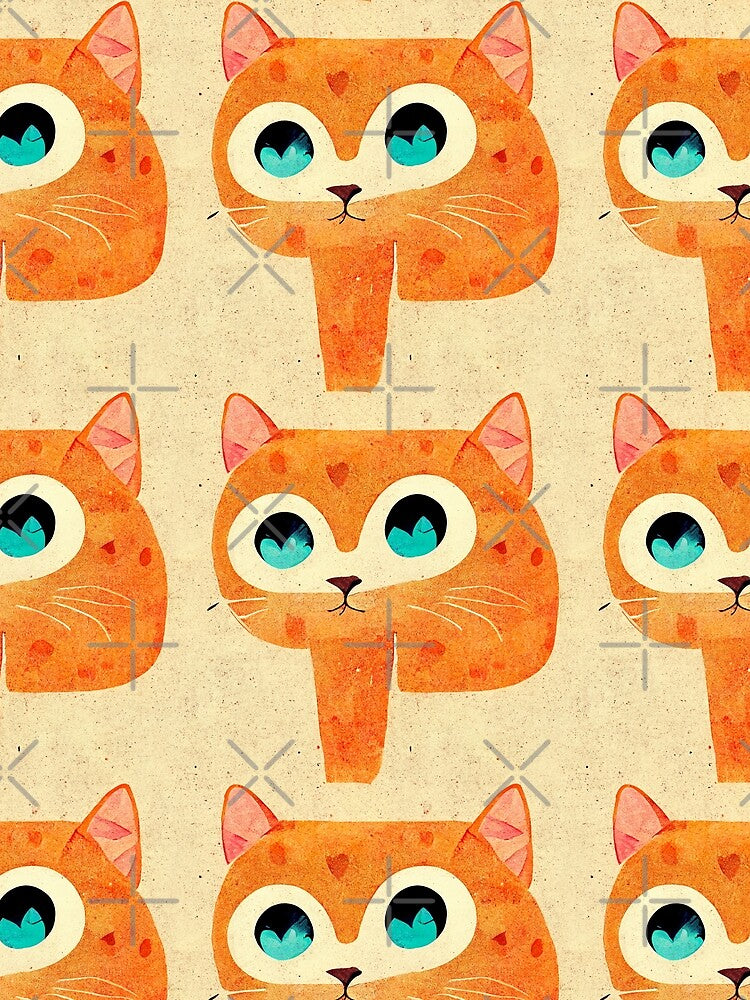 Cute Cat pattern 39 regular grid by KoolArtDistrict