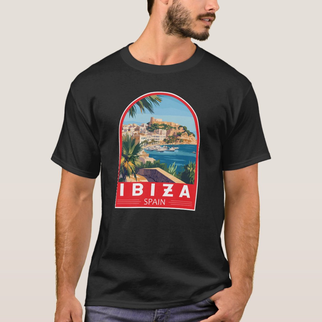 Ibiza Spain Illustration Travel Art Vintage