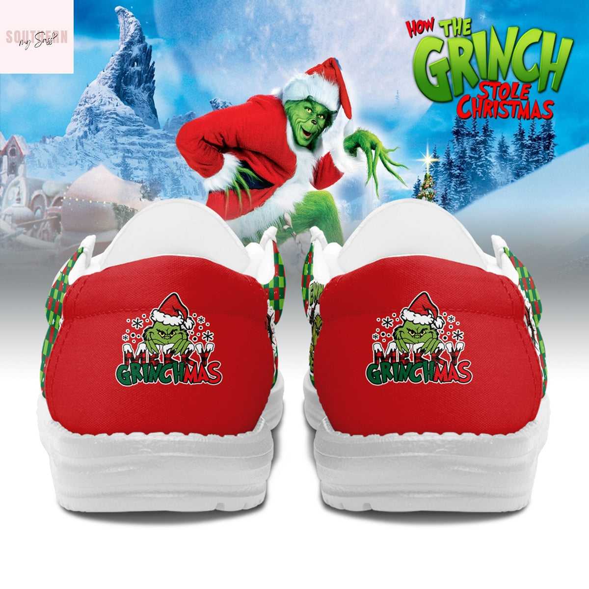 Personalized The Grinch Christmas Eww People Hey Dude Shoes