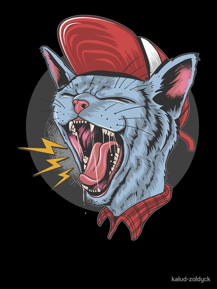 Cat screaming rock 'n' roll by kalud-zoldyck