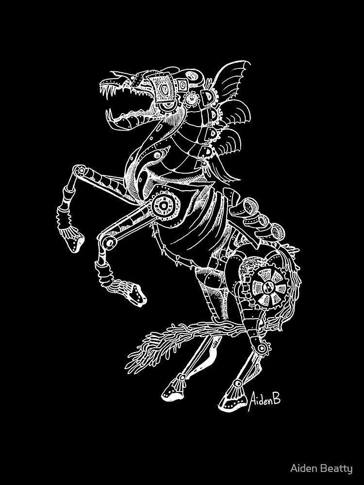 Steel Stallion White by Aiden Beatty