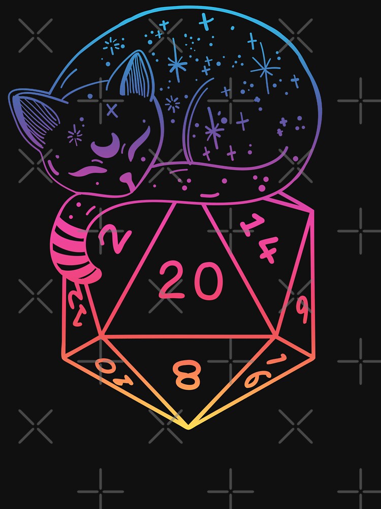 D20 CAT: Rainbow dnd dice. by DungeonAtelier