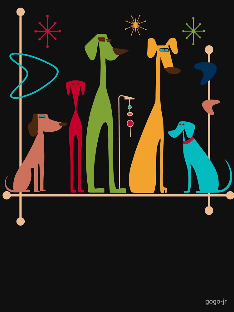 Copy of Retro Mid-Century Modern Dogs 50s 60s Style by gogo-jr