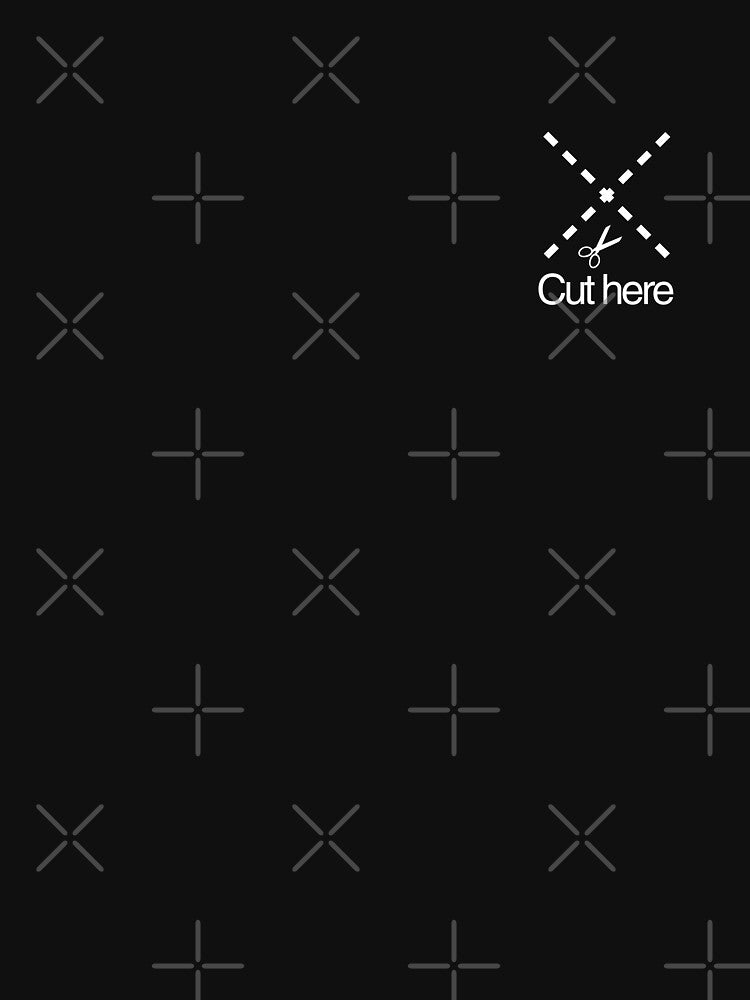 Cut here heart markings. Funny tee design by Kam-designs