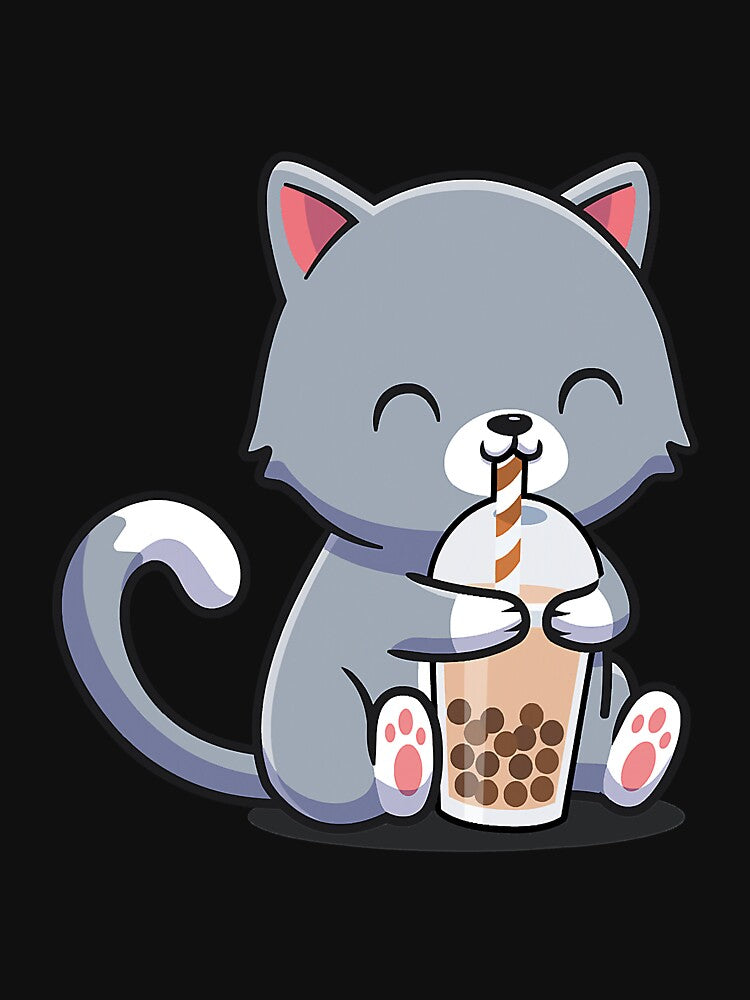 Cat Boba Tea Funny Kitten Feline by reyeskhan79