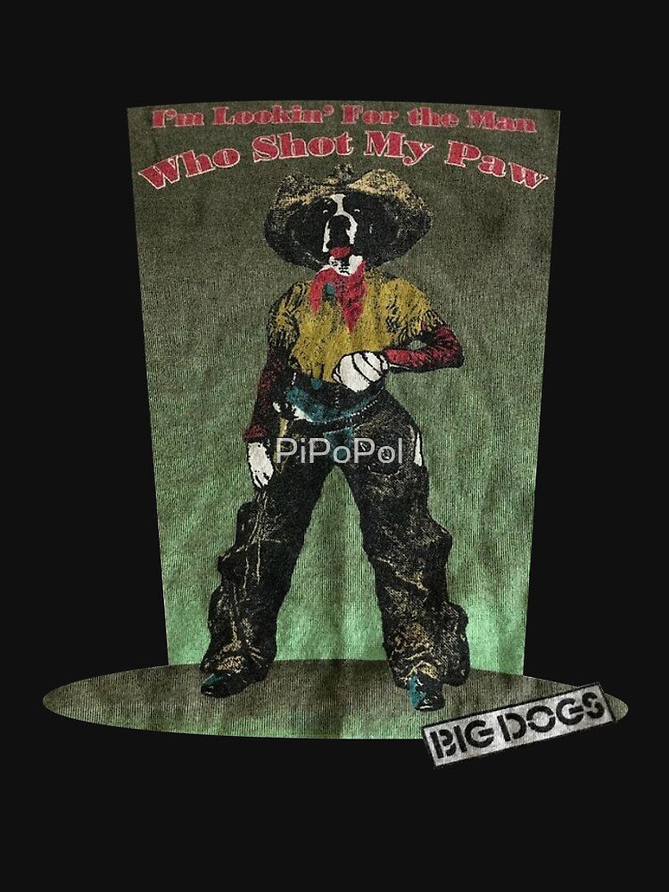 Vintage 1991 big dogs who shot my paw by PiPoPol