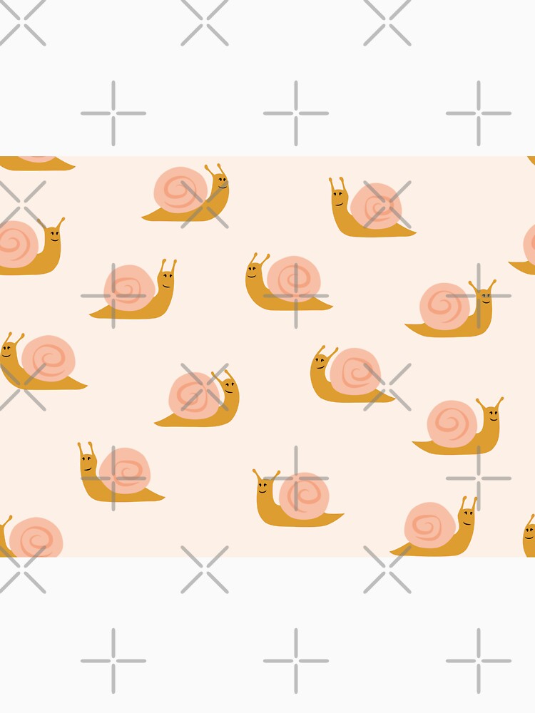 cute snails - gold and pink on cream by littlearrow