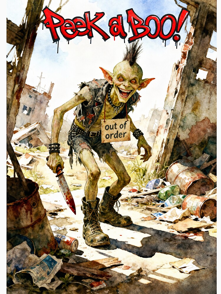 Punk Goblin in Post-Apocalyptic Ruins by alvarlunafae