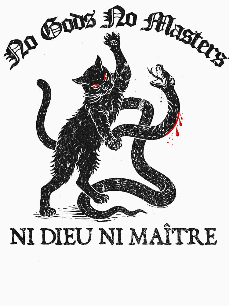 No Gods No Masters Cat - Cat Chinga la Migra Anti-ICE by RandyHaskins