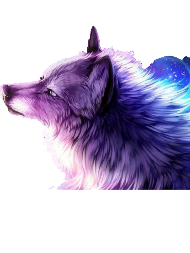 beautiful space howling wolf art by Starlordstore