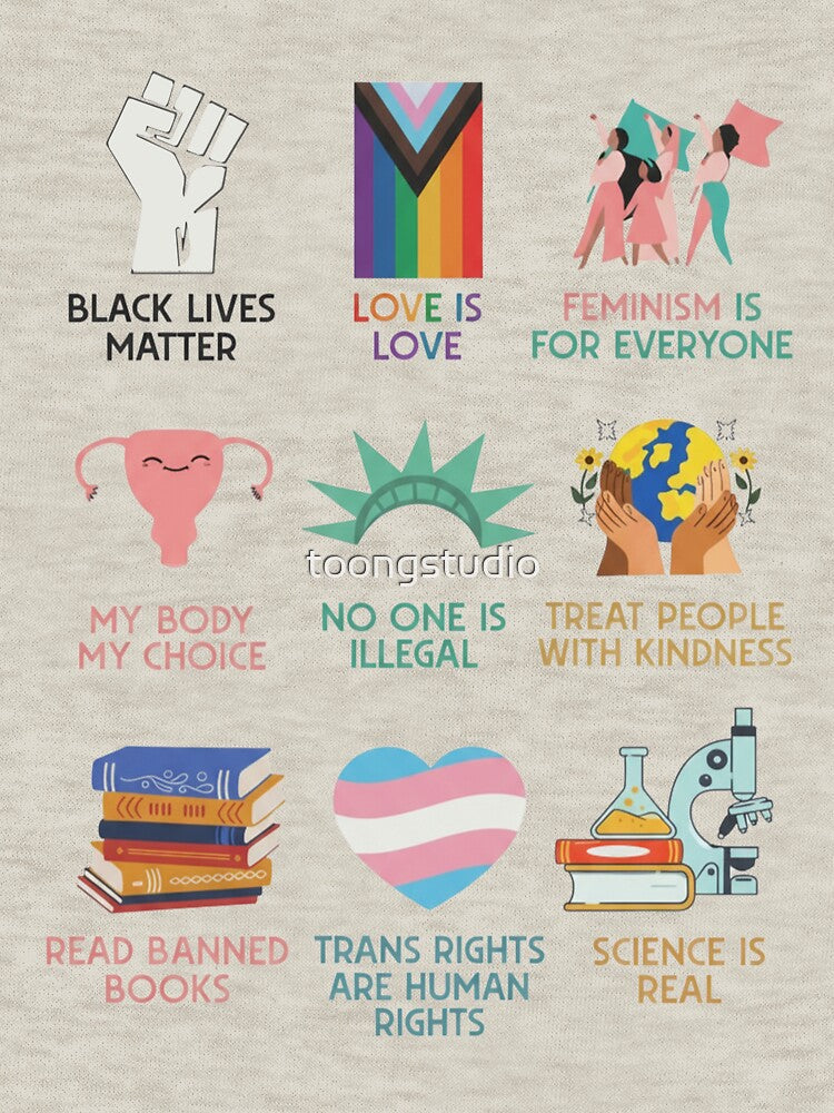 Big Fan Of Human Rights, Equality, Human Rights, Social Justice Gift For Activist, Anti Trump, Rainbow LGBT by toongstudio