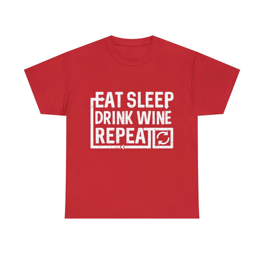 Eat Sleep Drink Wine Graphic Tee Shirt, S-5XL