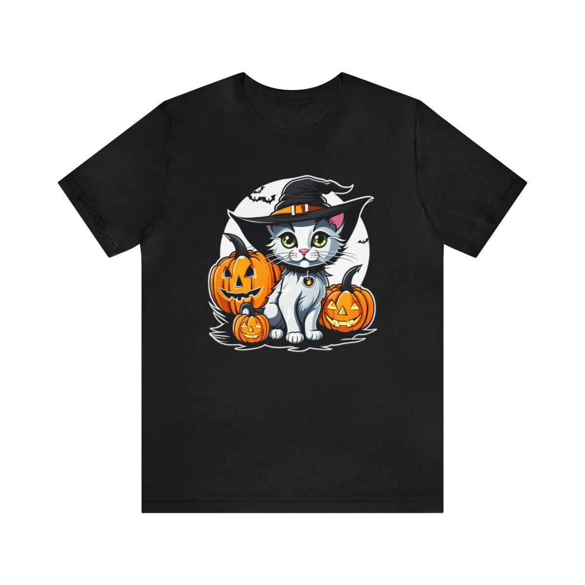 Cute witch cat halloween pet lover shirt for cat mom dad cute kawaii animal fan