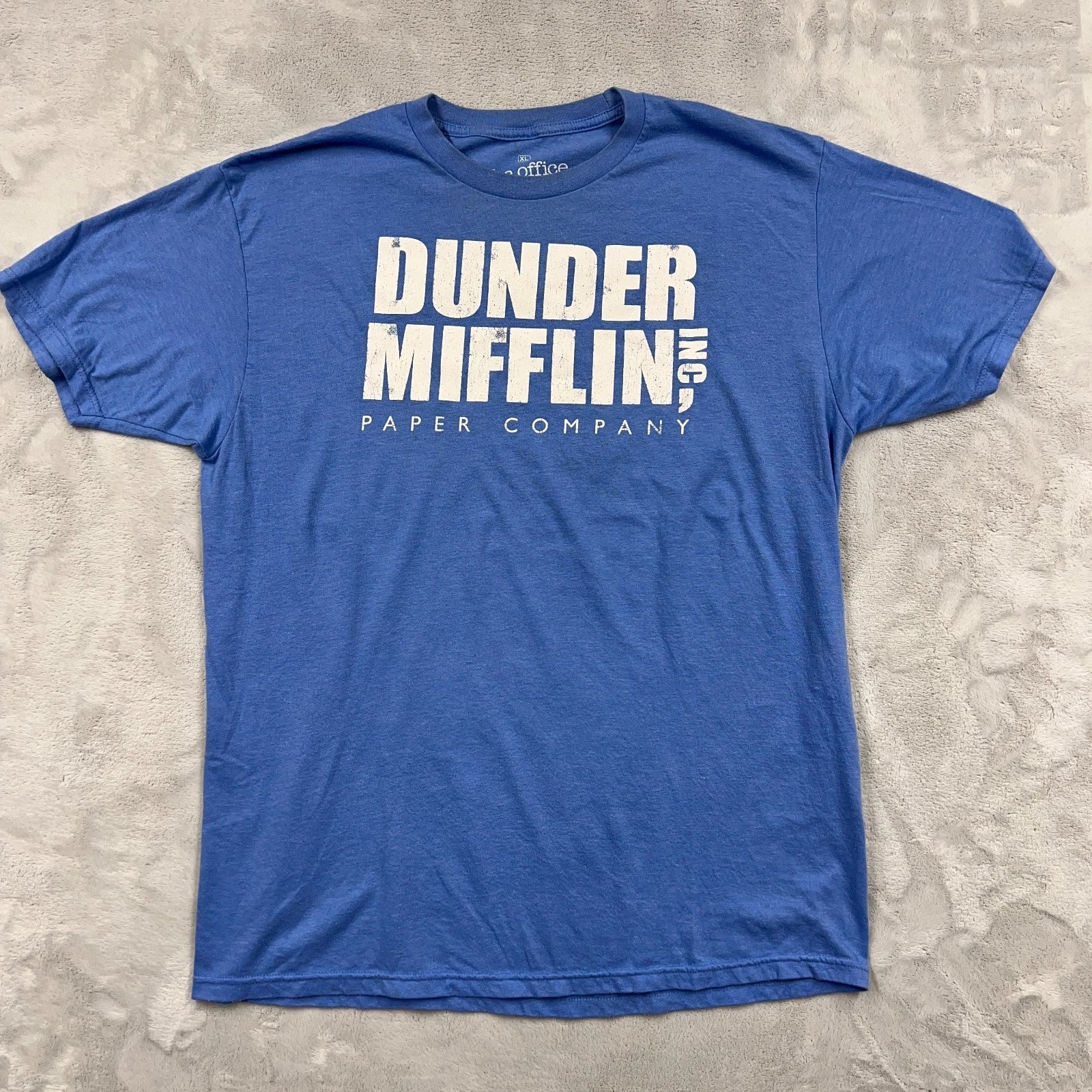 The Office Dunder Mifflin Blue T-Shirt XL Ripple Junction 2020 Cotton Blend