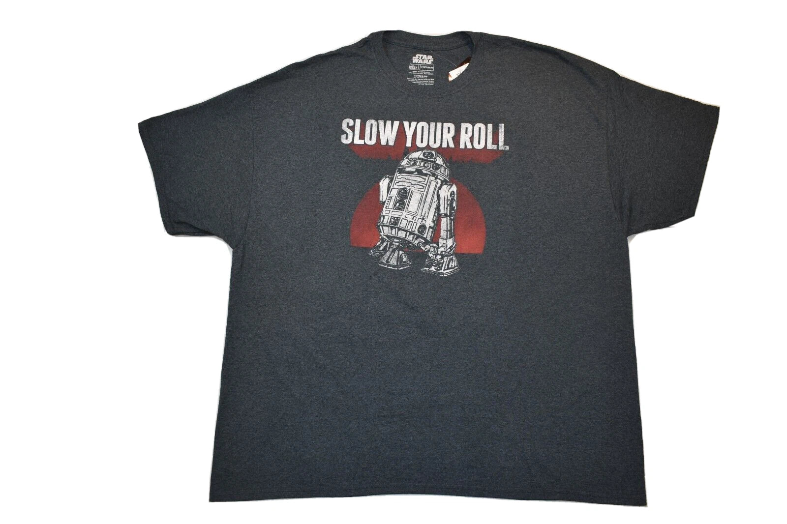 Fifth Sun Star Wars Mens Big & Tall R2-D2 Slow Your Roll Funny Shirt NWT 2XLT