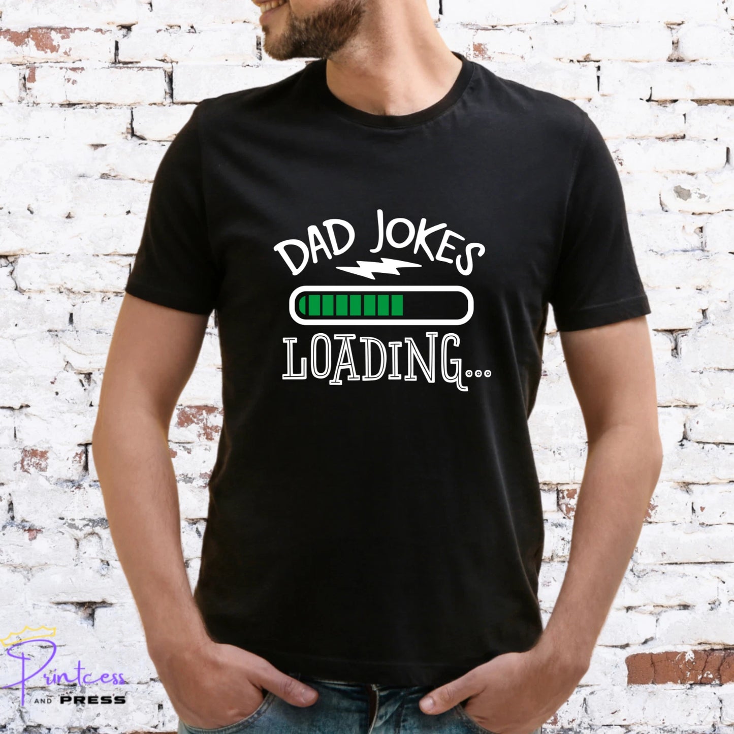 DAD JOKES LOADING T-SHIRT, Gift for him, DAD, XMAS GIFT, Various colour prints