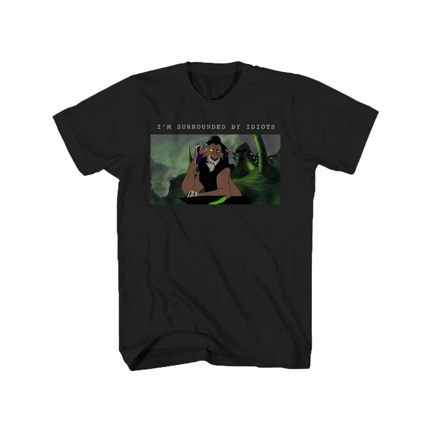 Disney The Lion King Scar I'm Surrounded By Idiots Graphic T-Shirt Small